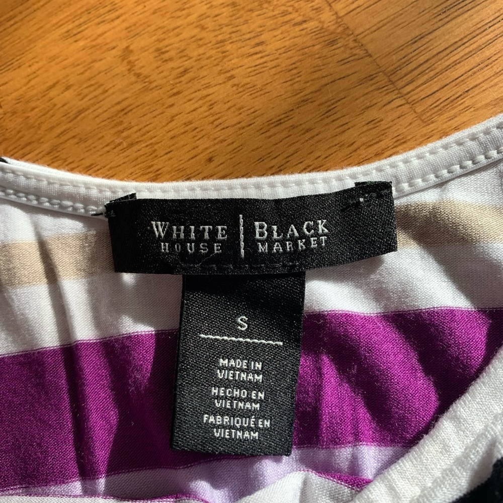 White House Black Market Blouse 95% rayon, 5% elastic